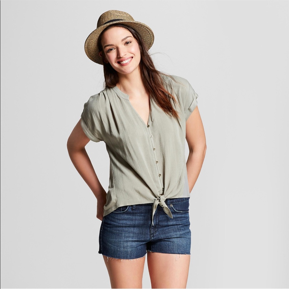 Olive green top